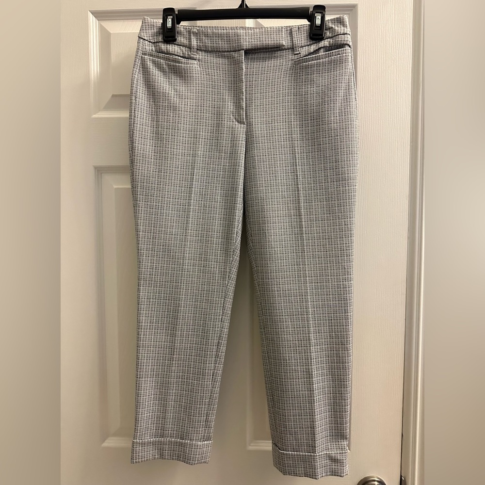 WHBM Cuffed Dress Cropped Slacks Size 4